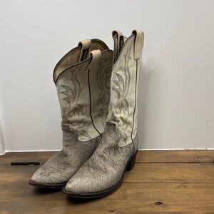 Dan Post Cream Western Boots